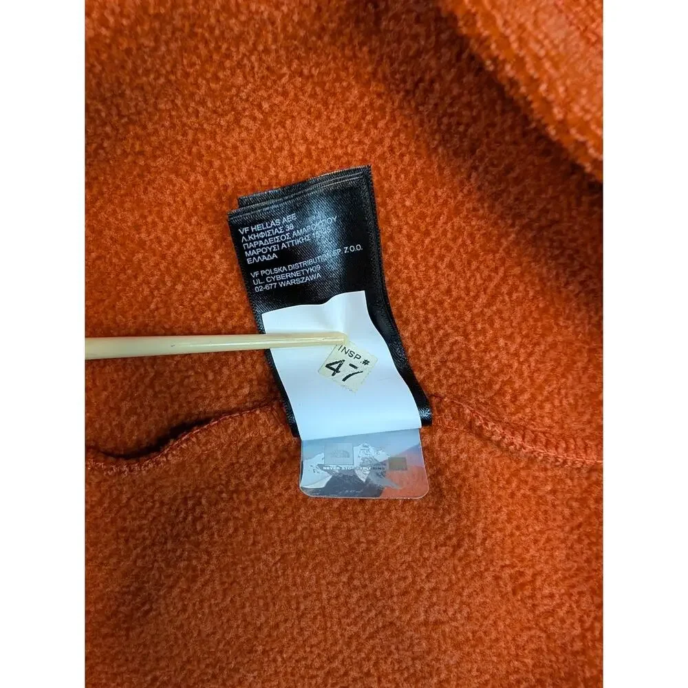 Men's The North Face 1/4 Zip Pullover, Orange - Size XL
